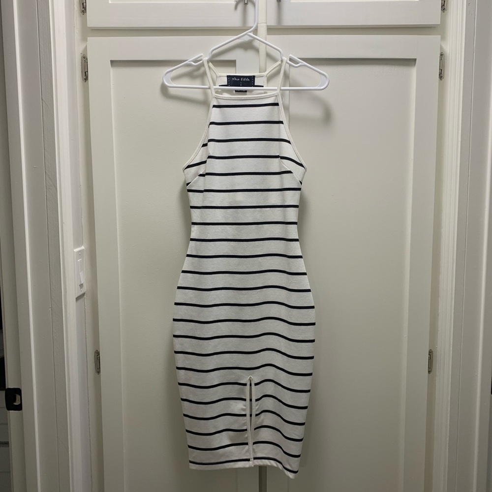 The Fifth Black and White Striped Dress